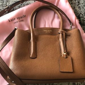 Kate Spade Brown Satchel with Crossbody strap